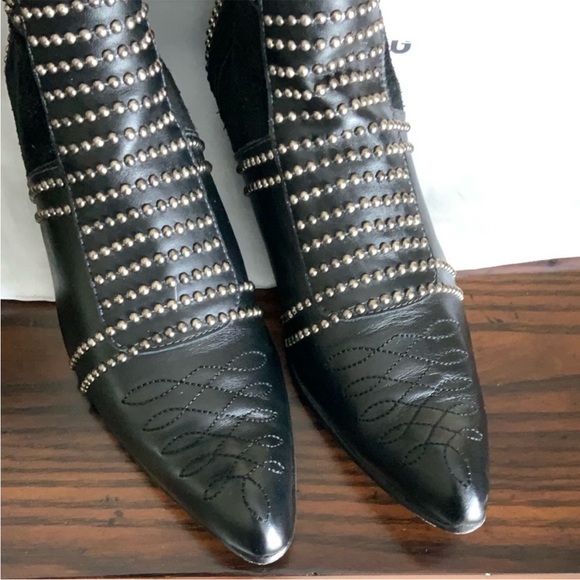 Anine Bing Charlie silver studded boots - Picture 5 of 7
